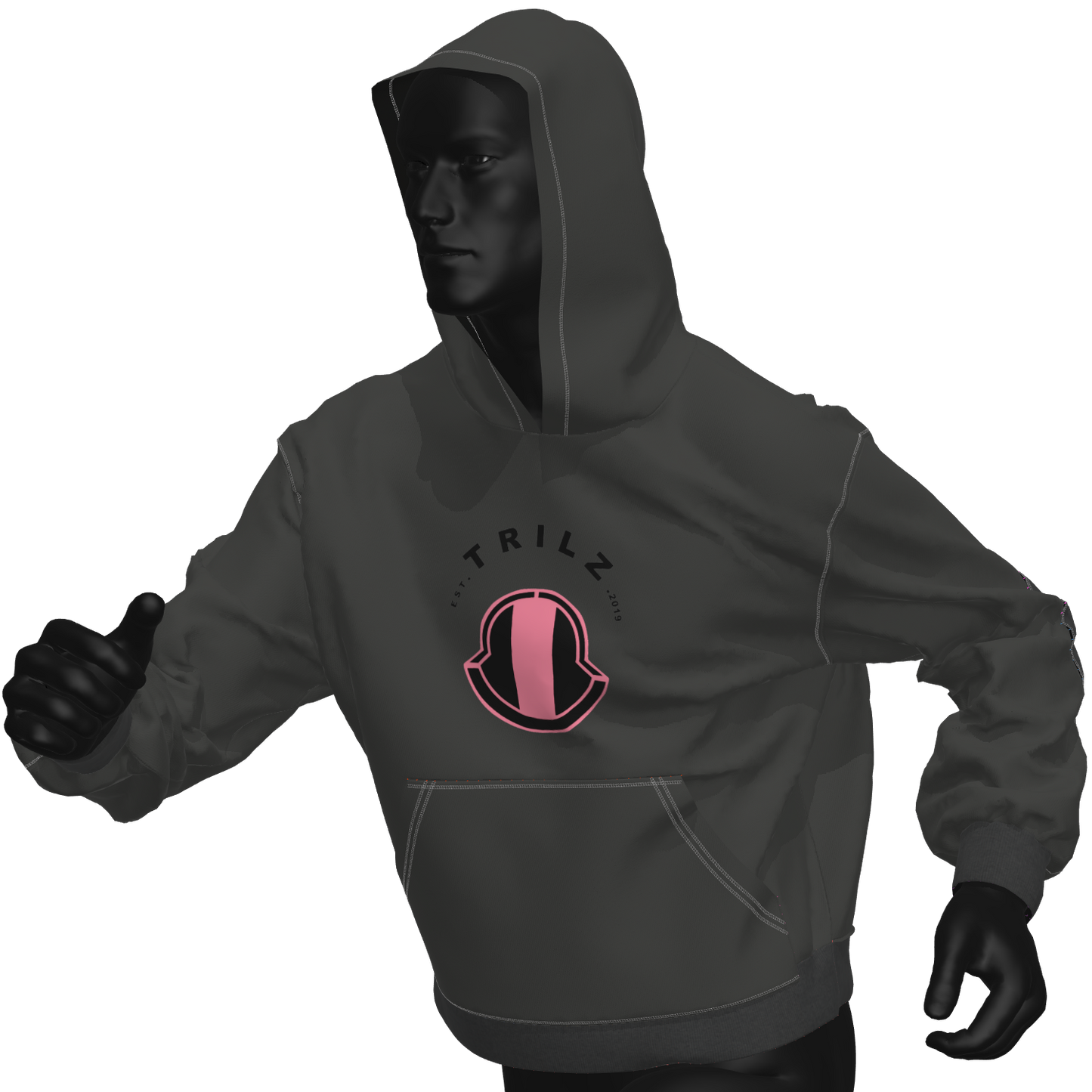 Monogram Distressed Hoodie